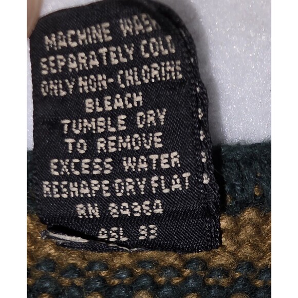 Vintage Structure Sweater Vest 90s Southwestern Aztec Cowboy Stripe Mens XL - Picture 7 of 7